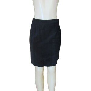 Vintage Global Identity Black Suede Mini Skirt Size 9/10